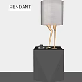 Light Luxury Table Lamp Chicken Leg Table Lamp 3d model