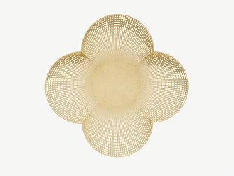 Bamboo Basket Plum Blossom Decorative Ornaments 3d model