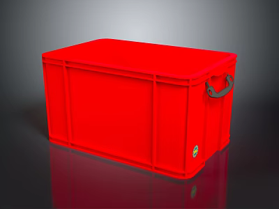 Practical Red Storage Box With Sturdy Handle For Household Organizing And Daily Storage 3d model