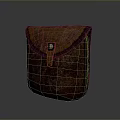 Vintage Brown Leather Pouch With Metal Clasp For Daily Small Items Storage