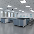 Modern Classroom Computer Classroom 3d model