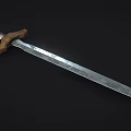 Retro Long Sword Longquan Sword 3d model