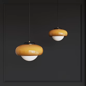 Bauhaus Middle Egg Yolk Chandelier 3d model