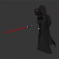 Detailed Darth Vader Figurines With Red Lightsaber And Standing Stance