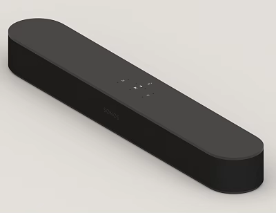Black Soundbar Speaker With Several Control Buttons Modern Sleek Design 3d model