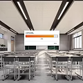 Modern Classroom Standard Classroom 3d model