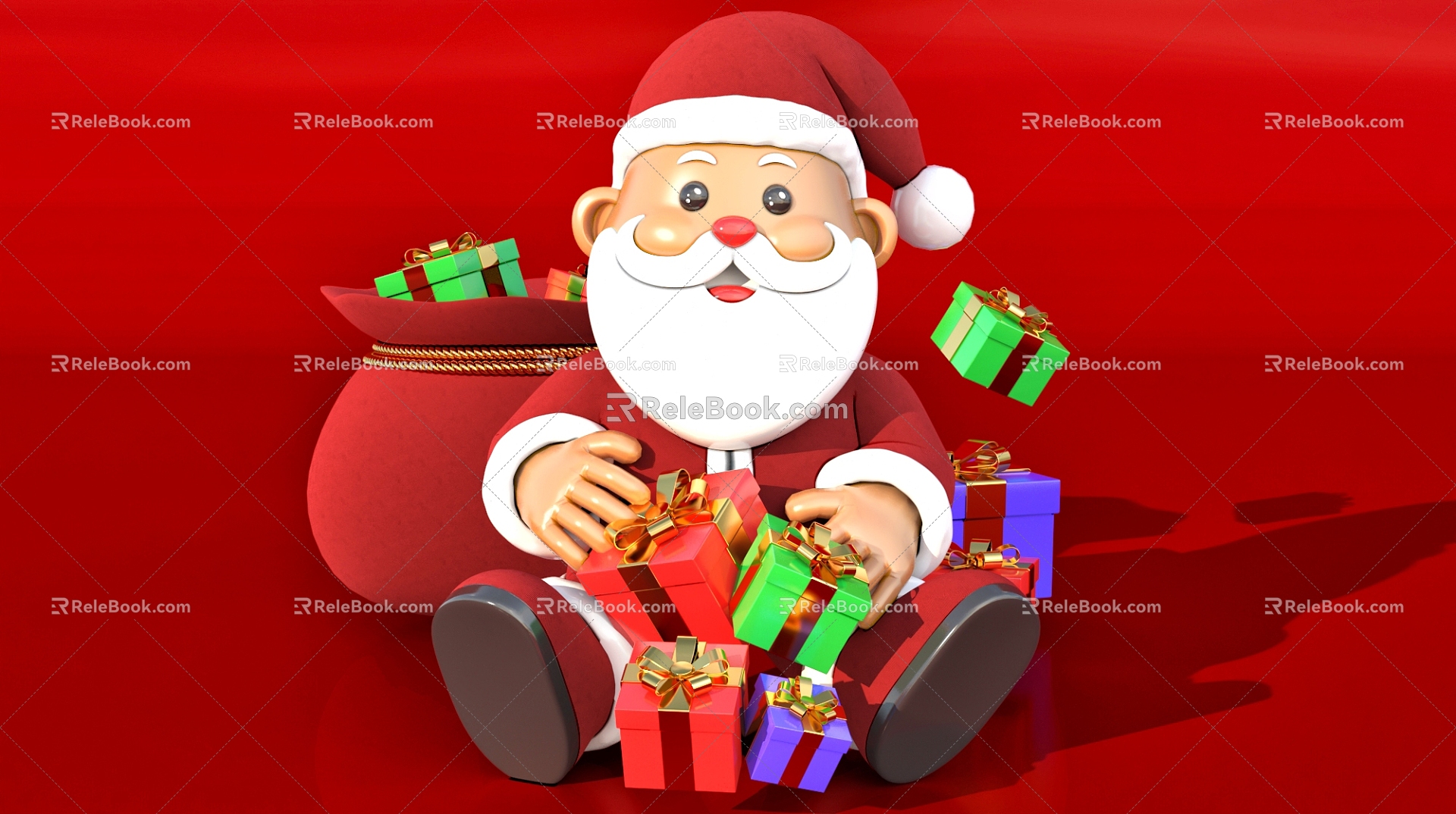 Christmas decoration Christmas figure gift Santa Claus 3d model