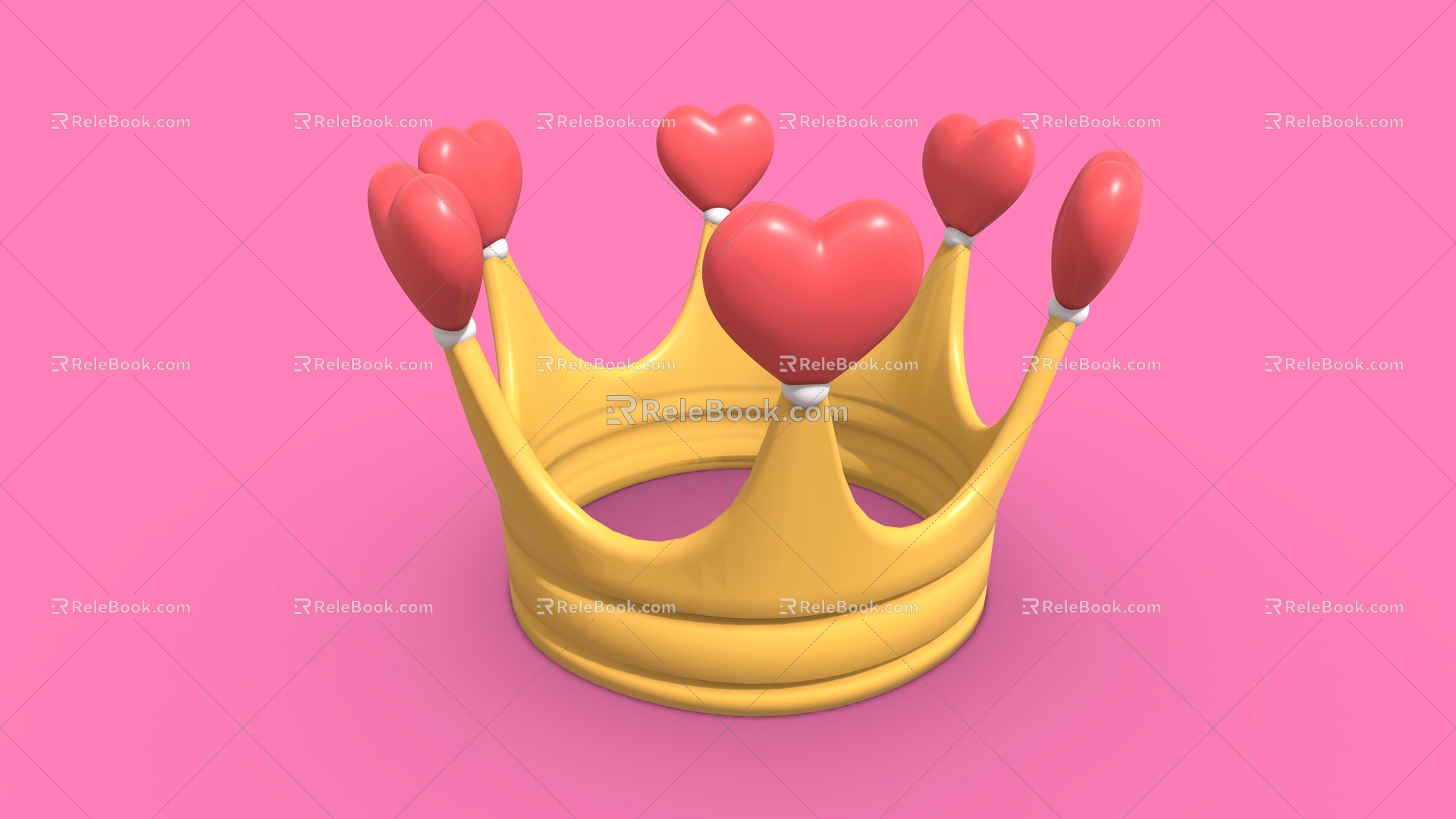 Cartoon Crown Crown Cartoon Crown Headwear Hat 3d model