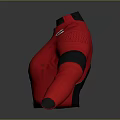 Modern Stylish Red And Black Leather Jacket With Shoulder Straps Design