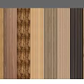 Natural Stone And Wood Decorative Panels With Various Textures And Wooden Tones For Interior Design