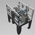 Industrial Conveyor Equipment With Transparent Protective Enclosure And Steel Support Frame