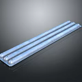 Multiple Long Smooth Metal Tubes With Reflective Surface On Dark Background 3d model