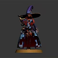 Commercial Display Equipment With Purple Hat Witch Figurine And Orange Base