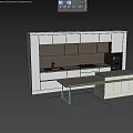 Modern Kitchen Interior With Wooden And White Cabinets And Island Countertop Design