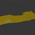 Detailed 3D Terrain Model With Green Vegetation Ground Texture And Small Structures