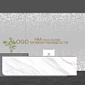 Elegant Modern Background Wall With Front Desk Marble Countertop Green Plant And Logo