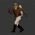 Modern game character rocket expert virtual character sci-fi character 3d model