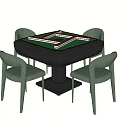 Modern Mahjong Table and Chair Mahjong Table 3d model