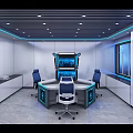 Monitoring room 3d model
