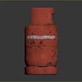 Two Red Gas Cylinders Essential Household Items For Daily Use 3d model