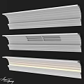 Decorative Architectural Components with Grooved Profiles and Illuminated Design