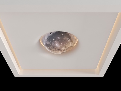 Modern Moon Light Moon Gypsum Ceiling Planet Ceiling Cosmic Ceiling House Silent Wind Moon Ceiling Cream Wind Moon Light 3d model