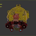 Camouflage Cased Tactical Device With Black Top Component Front Structure Black Bottom Parts And Blue Lights