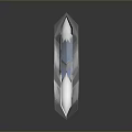 Futuristic Sci Fi Weapon With Transparent Blue White Sleek Design And Sharp Edges 3d model