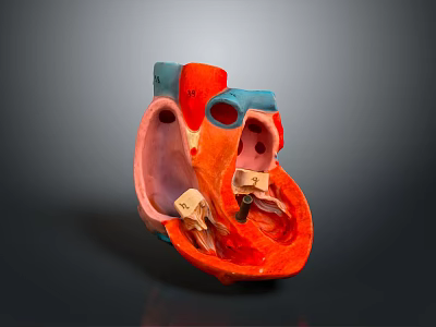 Detailed Anatomical Human Heart Model Medical Device For Medical Education Training 3d model