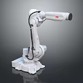 ABB White Industrial Robot Arm Mechanical Structure For Manufacturing Automation 3d model