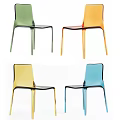 Colorful Transparent Leisure Chairs With Modern Design And Multiple Colors For Stylish Home Decor