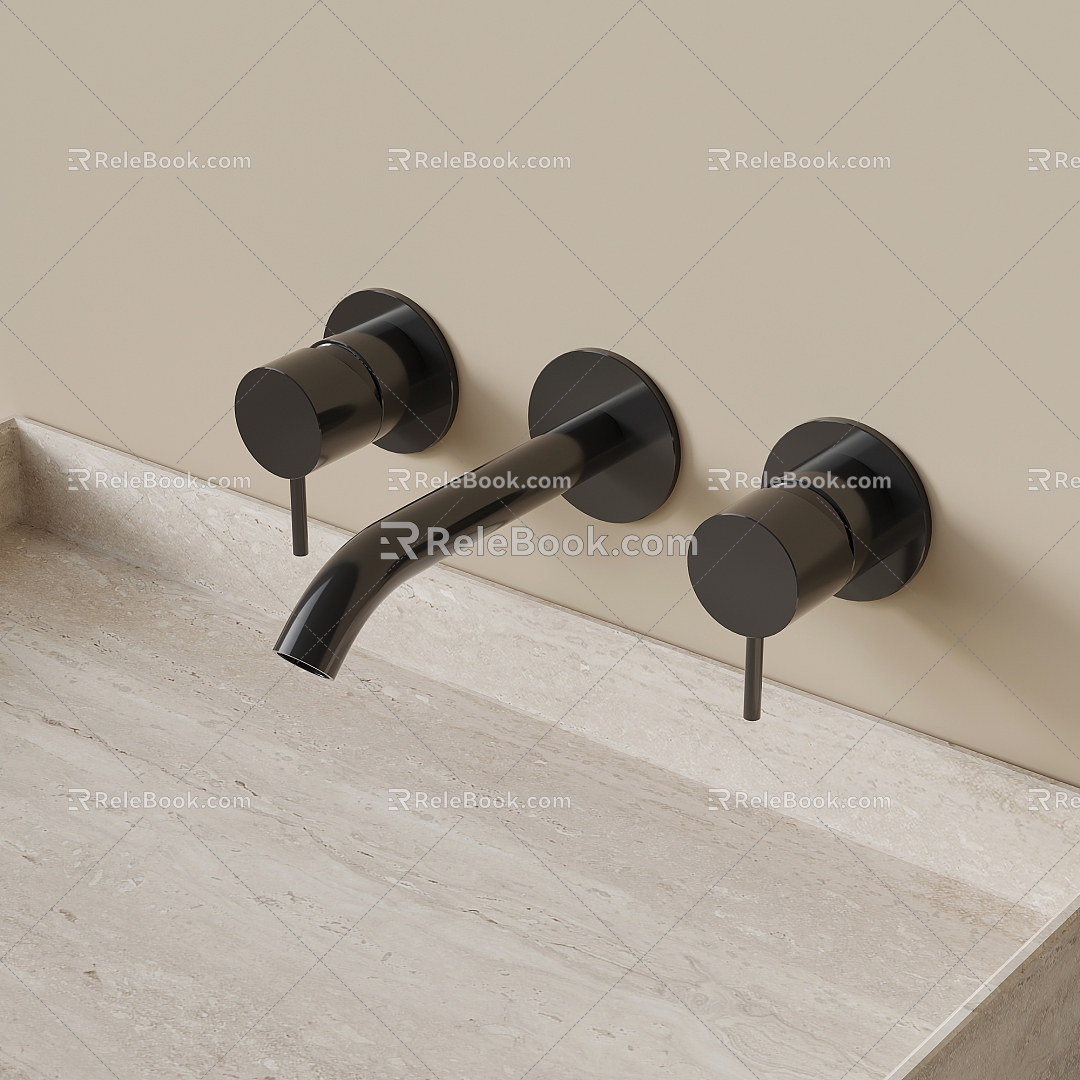 Modern faucet in-wall faucet 3d model