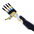 Advanced Industrial Robotic Arm Model HD2022 With Golden Black White And Blue Details