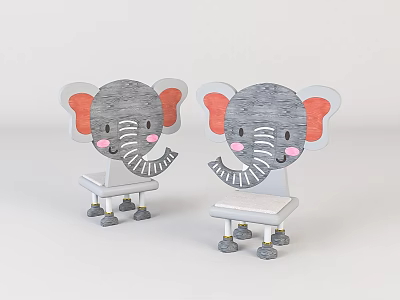 Modern Children's Chair Home Children's Wooden Chair Beautiful Chen Ornaments 3d model