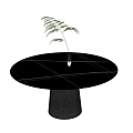 Modern round dining table 3d model