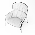 Modern Navy Blue Velvet Accent Chair With Curved Backrest And Metal Frame Legs
