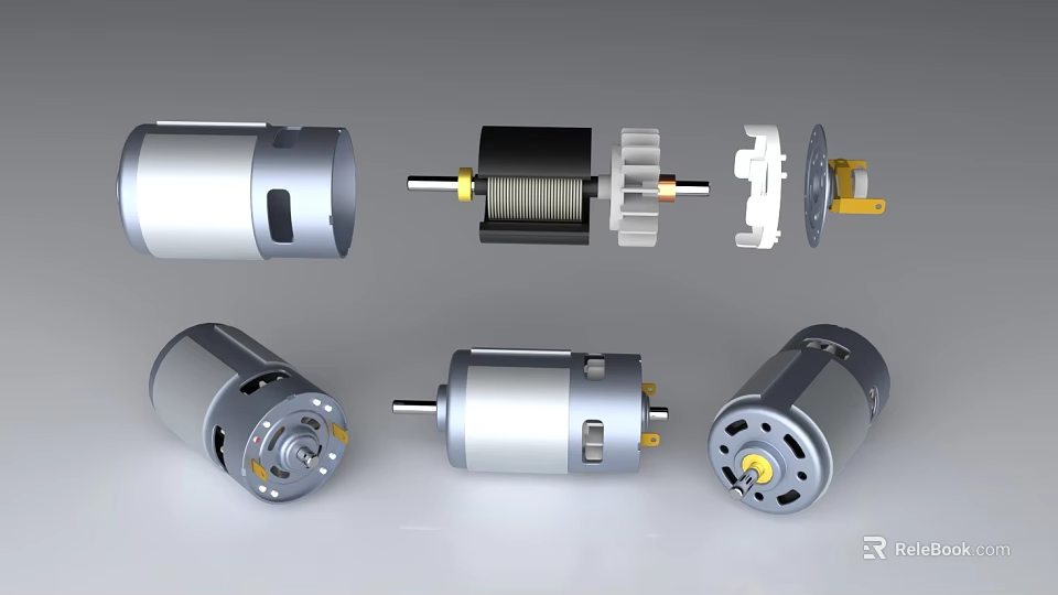 Industrial Motors Featuring Rotor Stator Components And Mechanical Parts Design Structure 3d model 