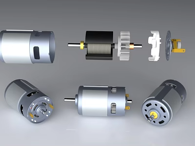 Industrial Motors Featuring Rotor Stator Components And Mechanical Parts Design Structure 3d model
