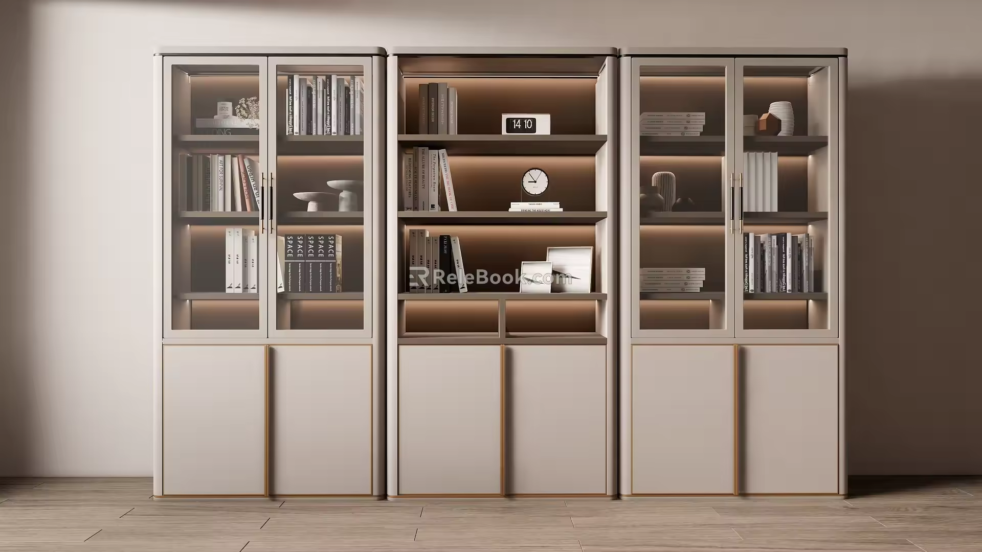 Modern bookcase 3d model