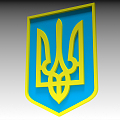 Modern National Emblem of Ukraine 3d model