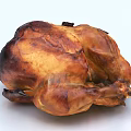 Whole Golden Brown Roast Chicken With Crispy Skin And Juicy Meat