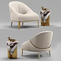 Modern Single Sofa Single Sofa Corner Combination 3d model