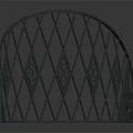 Arched Metal Decorative Structure With Geometric Diamond Patterns And Intricate Cutouts