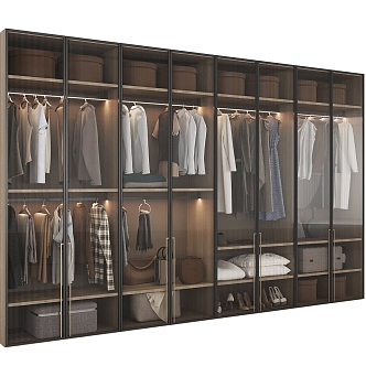 Glass wardrobe 3d model