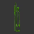 3D Model of Industrial Mechanical Component With Structural Details and Holes