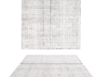 Modern Square Rug With Neutral Textured Pattern For Home Living Room Decor 3d model