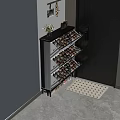 Modern Entryway Shoe Cabinet With Multiple Shelves Organized Shoes Doormat And Decorative Vase