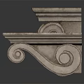 Ornamental Classical Stone Capitals With Intricate Carved Details And Square Tops