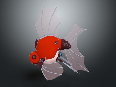 Modern robot fish machine fish machine turtle 3d model