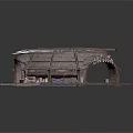 Traditional Rustic Round Hut Structure With Curved Wooden Roof And Interior Clay Pots